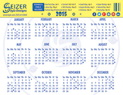 SeizerStyle Designs In My Circle 2015 Calendar