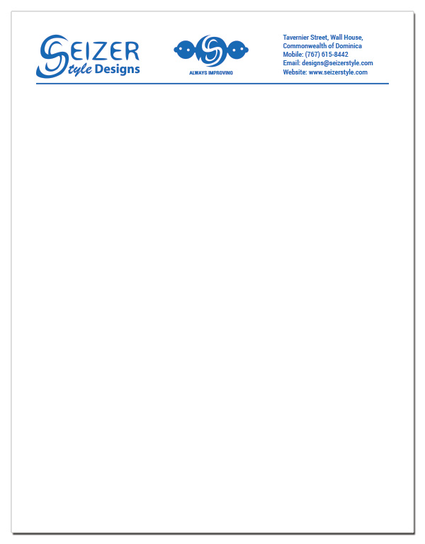 SeizerStyle Designs 2014 Letterhead