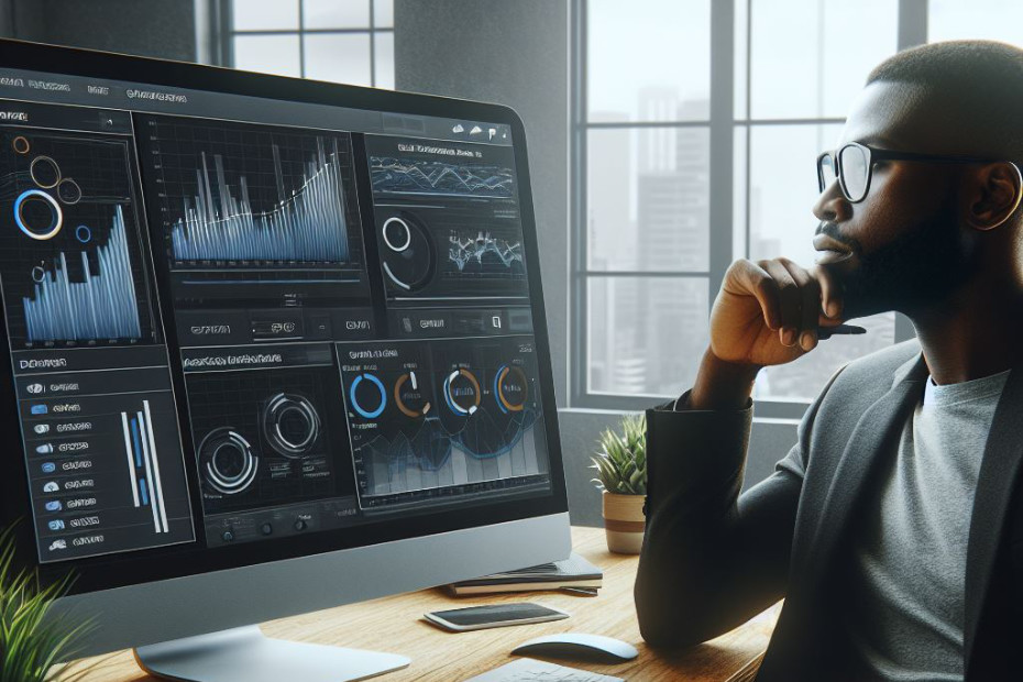 Man reviewing Analytics