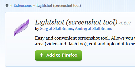 Tech Tip: Take screenshots in Firefox using Lightshot Add-on