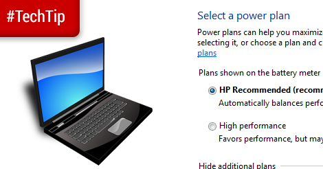 Tech Tip: Modify laptop power settings for longer battery life