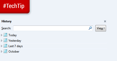 Tech Tip: Use browser history to find forgotten websites