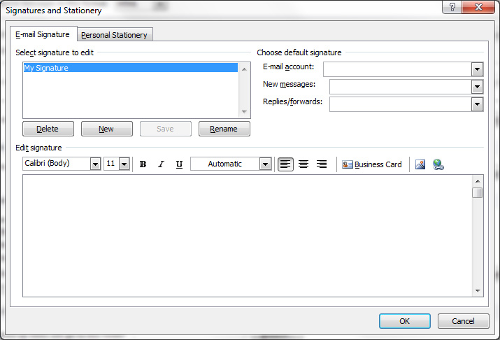 Email Signature in Outlook 4